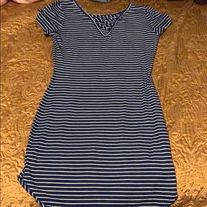 Stripped skin tight dress